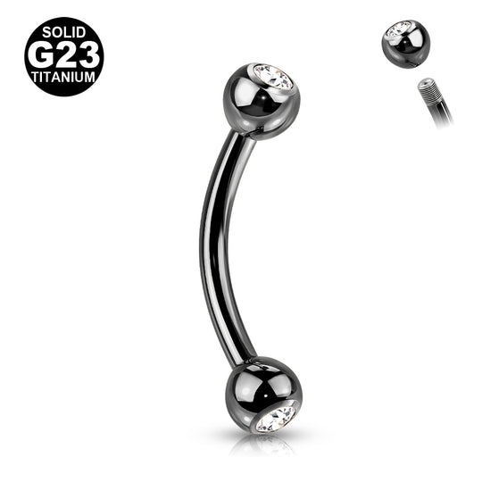 1.2mm Titaani Banaani Värikäs Strass