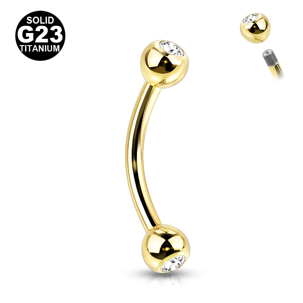 1.2mm Titaani Banaani Värikäs Strass