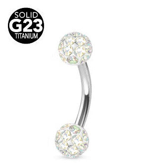 1.2mm Banaani Titaani Crystal Pallot 4mm