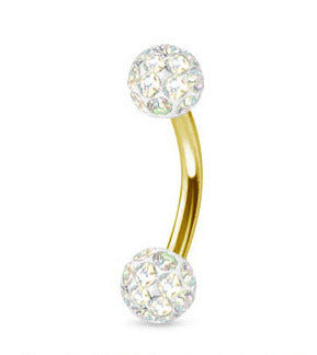 Kullanvärinen 1.2mm Banaani Crystal Pallot 4mm