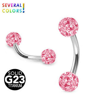 1.2mm Banaani Titaani Crystal Pallot 4mm