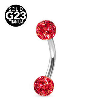 1.2mm Banaani Titaani Crystal Pallot 4mm