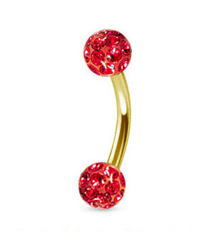 Kullanvärinen 1.2mm Banaani Crystal Pallot 4mm