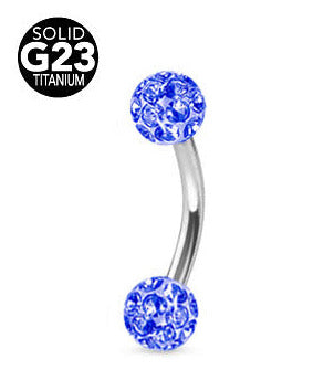 1.2mm Banaani Titaani Crystal Pallot 4mm