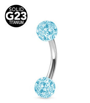 1.2mm Banaani Titaani Crystal Pallot 4mm