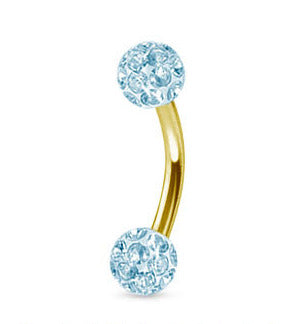 Kullanvärinen 1.2mm Banaani Crystal Pallot 4mm