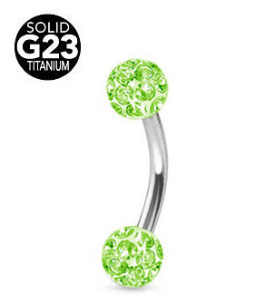 1.2mm Banaani Titaani Crystal Pallot 4mm