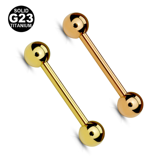 titaani barbell gold ja rosegold