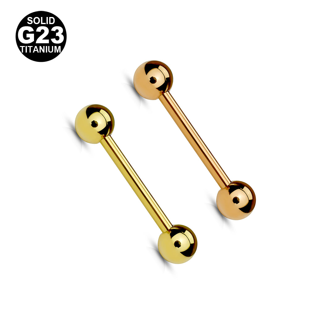 titaani barbell gold ja rosegold