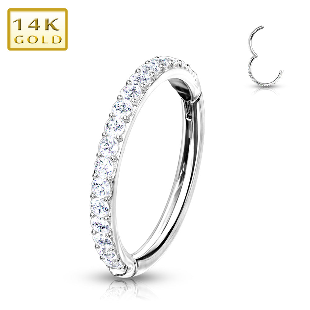 14K Valkokulta Clicker Full Zircon