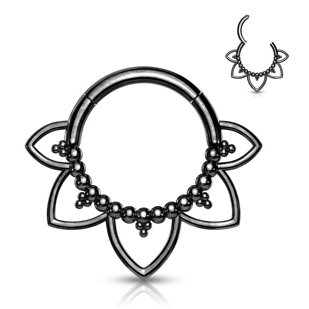 1.2mm Clicker Rengas Filigree Flower