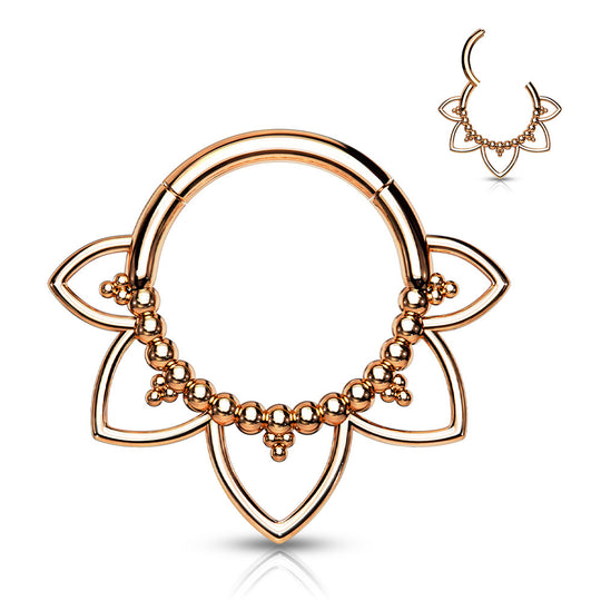 1.2mm Clicker Rengas Filigree Flower