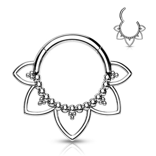 1.2mm Clicker Rengas Filigree Flower