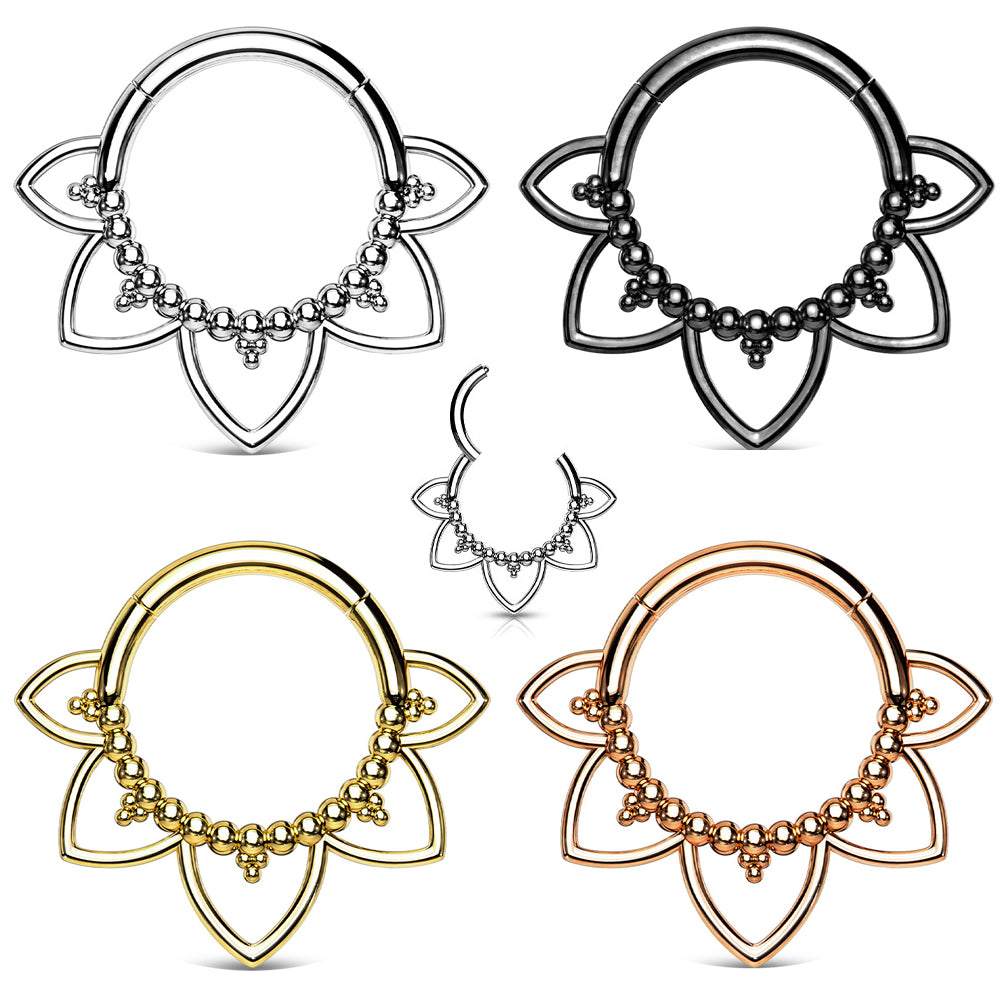 1.2mm Clicker Rengas Filigree Flower