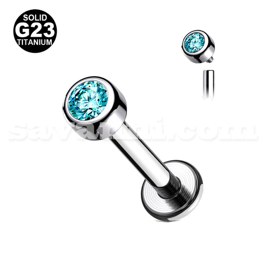 1.2mm Labret Titaani Sylinteri Strass