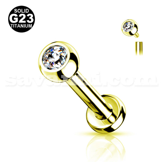 1.2mm Titaani värillinen Labret Strass