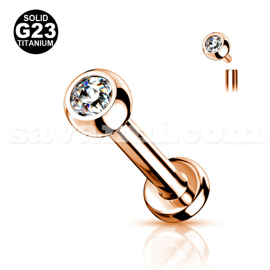 1.2mm Titaani värillinen Labret Strass