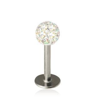 1.2mm Labret Crystal Pallo 4mm