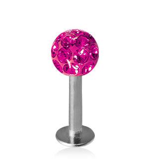1.6mm Labret Crystal Pallo 6mm