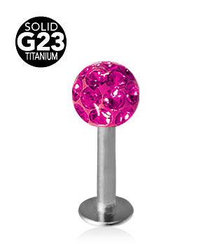1.6mm Labret Titaani Crystal Pallo 6mm