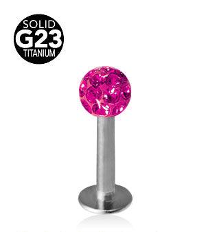 1.6mm Labret Titaani Crystal Pallo 4mm