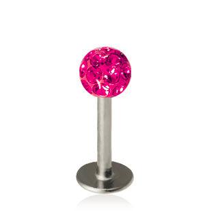 1.2mm Labret Crystal Pallo 4mm