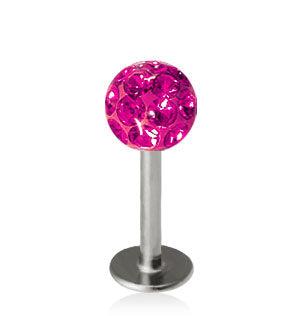 1.2mm Labret Crystal Pallo 5mm