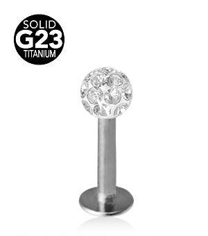 1.6mm Labret Titaani Crystal Pallo 4mm