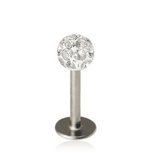 1.2mm Labret Crystal Pallo 4mm