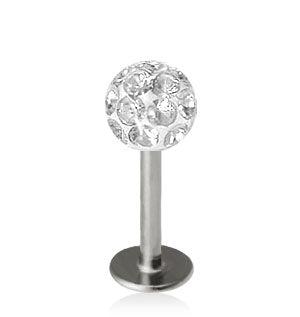 1.2mm Labret Crystal Pallo 5mm