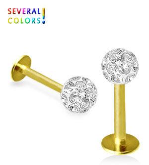 Kullanvärinen huulikorut crystal