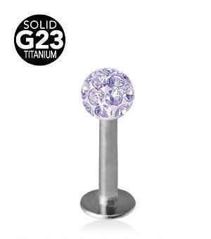 1.6mm Labret Titaani Crystal Pallo 4mm