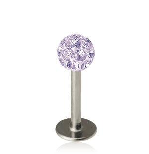 1.2mm Labret Crystal Pallo 4mm