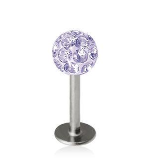 1.2mm Labret Crystal Pallo 5mm