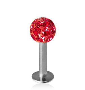 1.6mm Labret Crystal Pallo 5mm