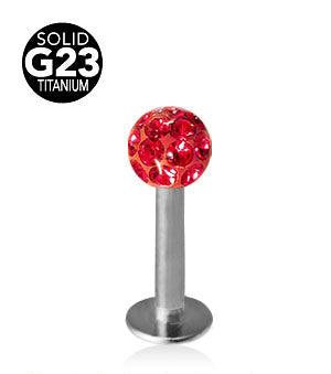 1.6mm Labret Titaani Crystal Pallo 4mm