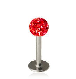 1.2mm Labret Crystal Pallo 4mm