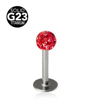 1.2mm Labret Titaani Crystal Pallo 3mm