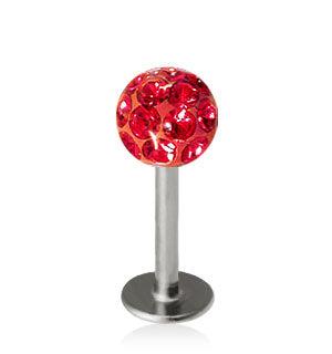 1.2mm Labret Crystal Pallo 5mm