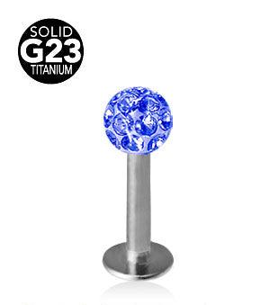 1.6mm Labret Titaani Crystal Pallo 4mm