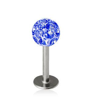 1.2mm Labret Crystal Pallo 5mm