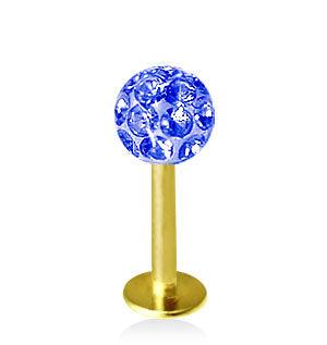 Kullanvärinen 1.2mm Labret Crystal Pallo 5mm