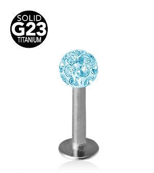 1.6mm Labret Titaani Crystal Pallo 4mm