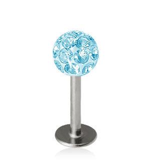 1.2mm Labret Crystal Pallo 5mm