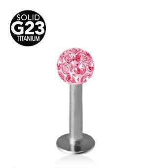 1.6mm Labret Titaani Crystal Pallo 4mm