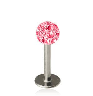 1.2mm Labret Crystal Pallo 4mm