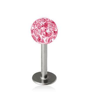 1.2mm Labret Crystal Pallo 5mm