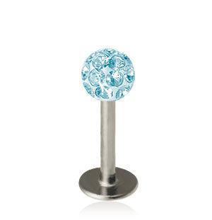 1.2mm Labret Crystal Pallo 4mm