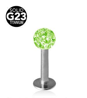 1.6mm Labret Titaani Crystal Pallo 4mm