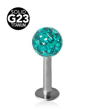 1.6mm Labret Titaani Crystal Pallo 6mm